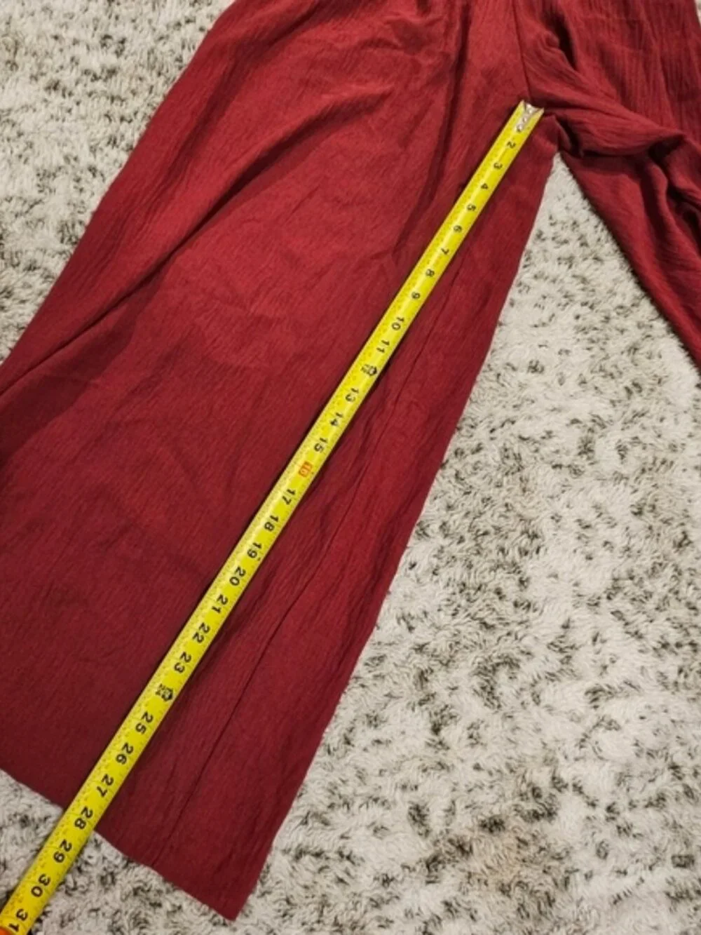 Max Studio Burgundy Sleeveless V‑Neck Jumpsuit - Picture 6 of 8